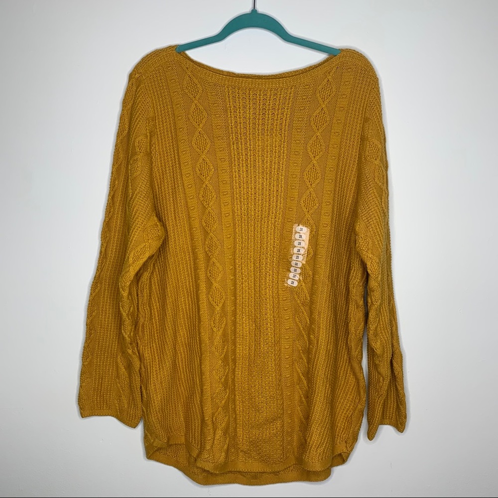Jeanne Pierre maple gold pullover sweater